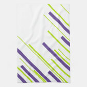 Diagonalen in Kalkgrün und Lila Geschirrtuch (Vertikal)