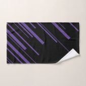 Diagonalen in Lila und schwarz Badhandtuch Set (Handtuch)