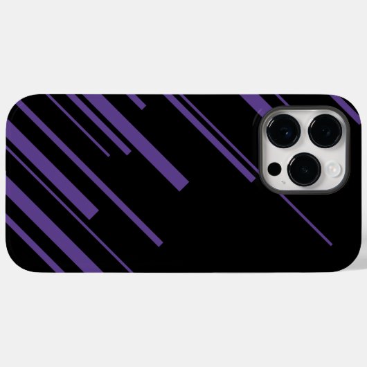 Diagonalen in Lila und schwarz Case-Mate iPhone Hülle (Rückseite (Horizontal))