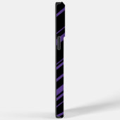 Diagonalen in Lila und schwarz Case-Mate iPhone Hülle (Rückseite / Rechts)