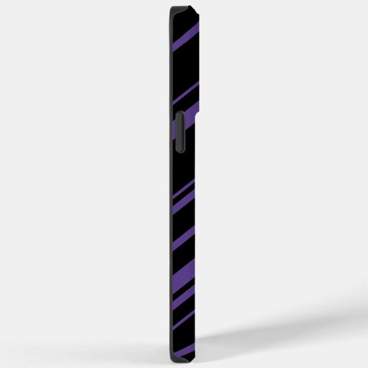Diagonalen in Lila und schwarz Case-Mate iPhone Hülle (Rückseite / Rechts)