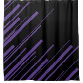 Diagonalen in Lila und schwarz Duschvorhang (Vorderseite)