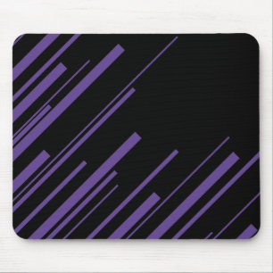 Diagonalen in Lila und schwarz Mousepad
