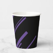 Diagonalen in Lila und schwarz Pappbecher (Links)