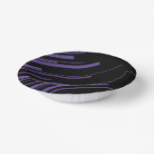 Diagonalen in Lila und schwarz Pappteller (Gewinkelt)