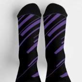 Diagonalen in Lila und schwarz Socken (Oben)