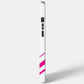 Diagonalen in Magenta und Weiß Case-Mate iPhone Hülle (Rückseite / Links)