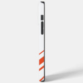 Diagonalen in Orange und Weiß Case-Mate iPhone Hülle (Rückseite / Links)
