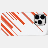 Diagonalen in Orange und Weiß Case-Mate iPhone Hülle (Rückseite (Horizontal))