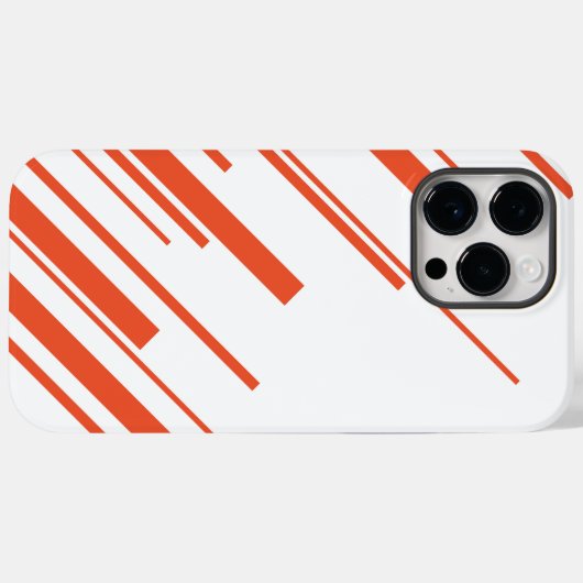 Diagonalen in Orange und Weiß Case-Mate iPhone Hülle (Rückseite (Horizontal))