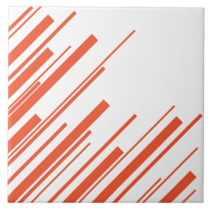 Diagonalen in Orange und Weiß Fliese