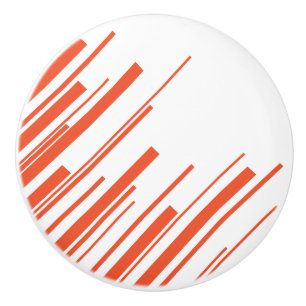 Diagonalen in Orange und Weiß Keramikknauf