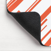 Diagonalen in Orange und Weiß Mousepad (Ecke)