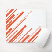 Diagonalen in Orange und Weiß Mousepad (Mit Mouse)