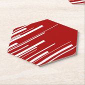 Diagonalen in Rot und Weiß Untersetzer (angewinkelt)