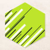 Diagonalen - Limettengrün Untersetzer (Vorderseite)