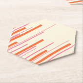 Diagonalen - Pink, Orange und Creme Untersetzer (angewinkelt)