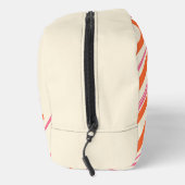 Diagonalen - Pink, Orange und Creme Waschbeutel (Rechts)