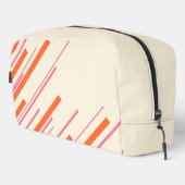 Diagonalen - Pink, Orange und Creme Waschbeutel (Rechte Ecke)