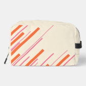 Diagonalen - Pink, Orange und Creme Waschbeutel (Rückseite)