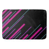 Diagonalen - rosa, Lila, blau und schwarz Badematte (Vorderseite)