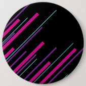 Diagonalen - rosa, Lila, blau und schwarz Button (Vorderseite)