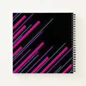 Diagonalen - rosa, Lila, blau und schwarz Notizblock (Rückseite)