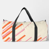 Diagonalen - Rosa, Orange und Creme Duffle Bag (Vorderseite)