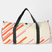 Diagonalen - Rosa, Orange und Creme Duffle Bag (Rückseite)