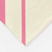 Diagonalen - Rosa, Orange und Creme Fleecedecke (Ecke)