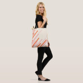 Diagonalen - Rosa, Orange und Creme Tasche (Am Model)