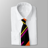 Diagonalen - schwarz, rosa, orange und gelb krawatte (Gebunden)