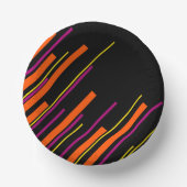 Diagonalen - schwarz, rosa, orange und gelb pappteller (Vorderseite)