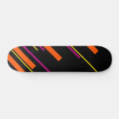 Diagonalen - schwarz, rosa, orange und gelb skateboard (Horizontal)