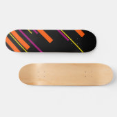 Diagonalen - schwarz, rosa, orange und gelb skateboard (Horizontal)
