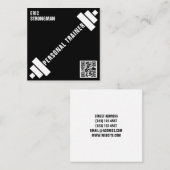 Diagonaler Barbell Quadratische Visitenkarte (Vorne/Hinten)
