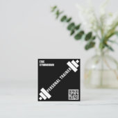 Diagonaler Barbell Quadratische Visitenkarte (Stehend Vorderseite)