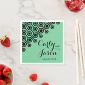 Diagonaler geometrischer Cocktail | Minze Serviette (Beispiel)