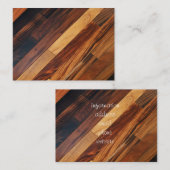 Diagonaler Holzfußboden Visitenkarte (Vorne/Hinten)