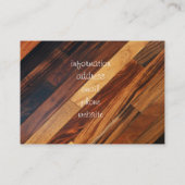 Diagonaler Holzfußboden Visitenkarte (Rückseite)