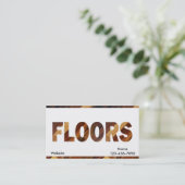 Diagonaler Holzfußboden Visitenkarte (Stehend Vorderseite)