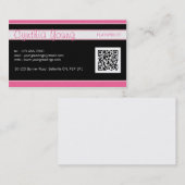 Diagonaler Nadelstreifen - Rosa Visitenkarte (Vorne/Hinten)