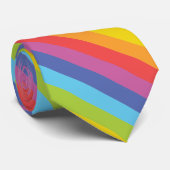 Diagonaler Regenbogen gestrichen Krawatte (Gerollt)