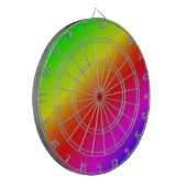 Diagonaler Regenbogen rot bis grün Dartscheibe (Vorderseite Links)