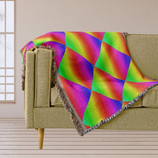 Diagonaler Regenbogen rot bis grün Decke