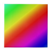 Diagonaler Regenbogen rot bis grün Fliese (Vorderseite)