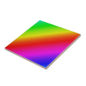Diagonaler Regenbogen rot bis grün Fliese (Seite)