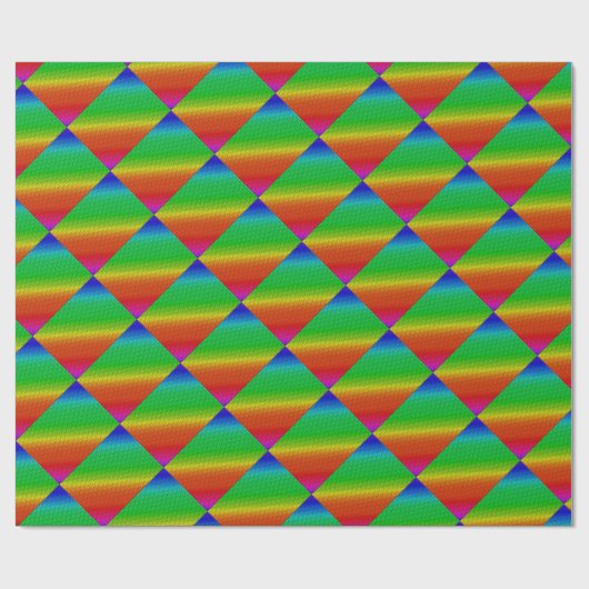 Diagonaler Regenbogen rot bis grün Geschenkpapier (Flach)