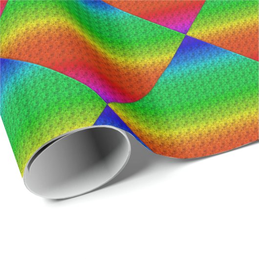 Diagonaler Regenbogen rot bis grün Geschenkpapier (Rolleneckpunkt)