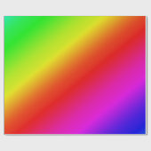 Diagonaler Regenbogen rot bis grün Geschenkpapier (Flach)